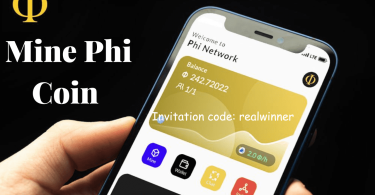 Image showing how to mine Phi network Coin