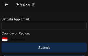 screenshot on how to complete mission E on the OEX app which is binding email address and verifying county/region of residence